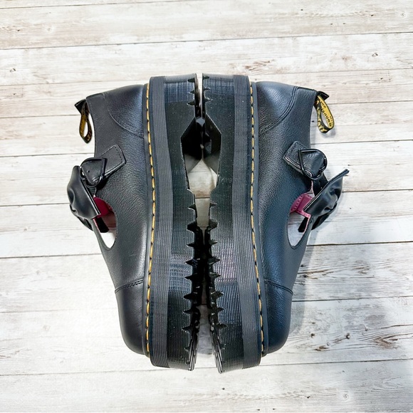 Dr Martens x Lazy Oaf Bethan Mary Jane Leather Black Size 10 NEW - Picture 6 of 12